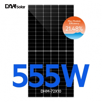 DHM-72X10-520-550W Tấm năng lượng mặt trời đơn nửa tế bào 